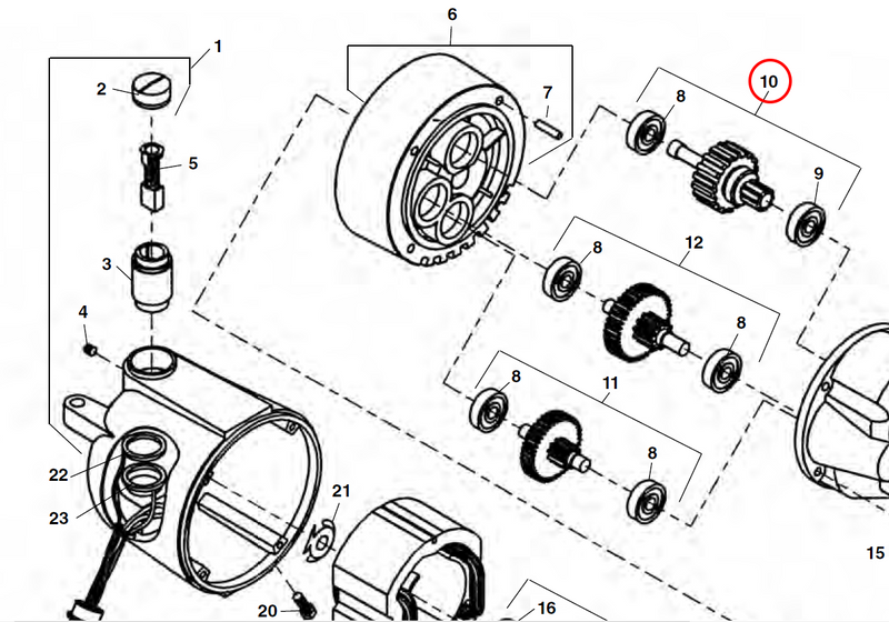 RIDGID 45370 – Motor Drive Gear - 45370 - Ridgid Tools - Trade Counter Direct
