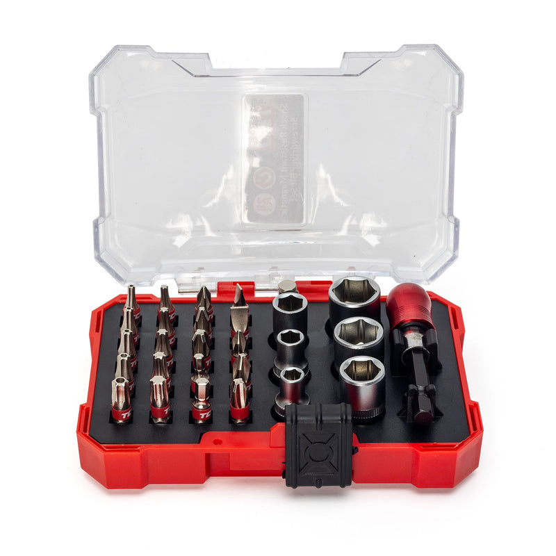 TCD Screwdriver Bit and Socket Set With Socket Adaptor - 28 Piece - S2 Steel - TCD0006 - TCD0006 - tcd - Trade Counter Direct
