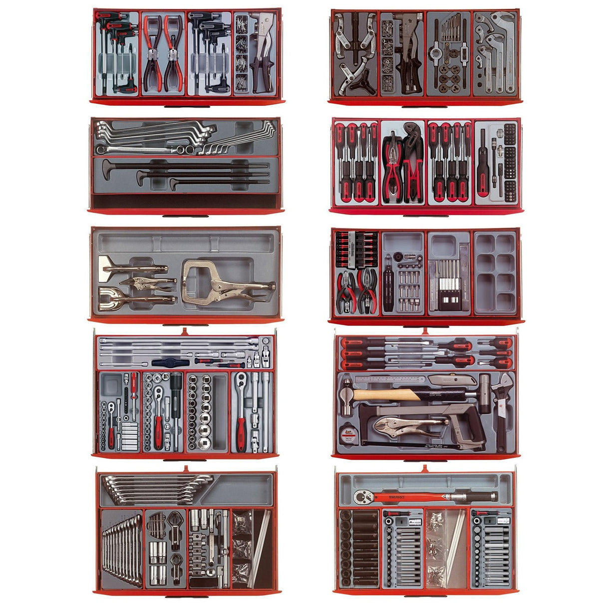 Teng 26" PRO35™ stack tool kit 753 pieces red - TKS26R753T - TENGTKS26R753T - Teng Tools - Trade Counter Direct