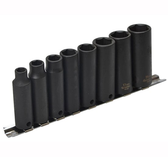 Teng 9386 Deep Impact Socket Set Metric 8 Piece 3/8 Drive - 8 Piece Set - TEN9386 - Teng - Trade Counter Direct