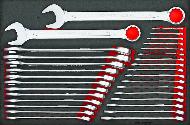 Teng Combination Spanner Set FOAM4X4 31 Pieces - TTESP31 - TENGTTESP31 - Teng Tools - Trade Counter Direct