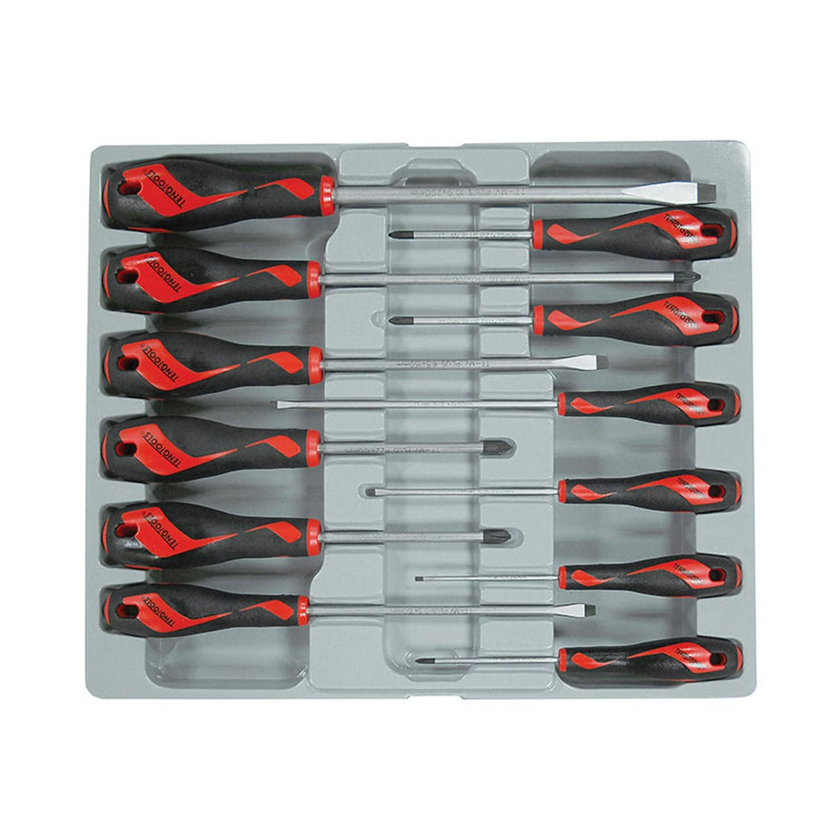 Teng Tools MD912N Flat,PH,PZ Screwdriver Set (12 Pieces) - TENGMD912N - Teng Tools - Trade Counter Direct