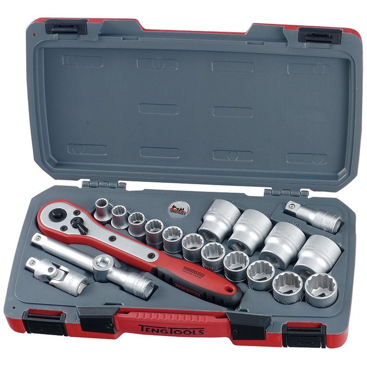 Teng Tools T1220AF 1/2 inch Drive AF 20 Pieces Socket Set - TENGT1220AF - Teng Tools - Trade Counter Direct