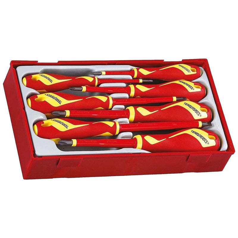 Teng Tools TTV907N Flat/PH/PZ Type Insulated Screwdriver Set 1000V (7 Piece) - TENGTTV907N - Teng Tools - Trade Counter Direct