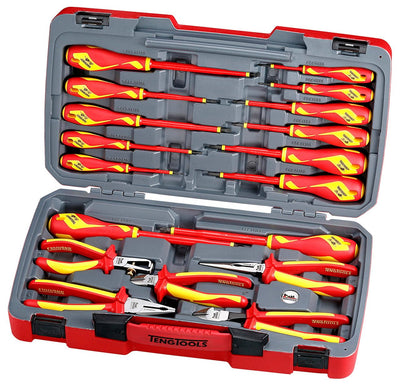 Teng Tools TV18N 18 Piece 1000 Volt Insulated Tool Set - TENGTV18N - Teng Tools - Trade Counter Direct