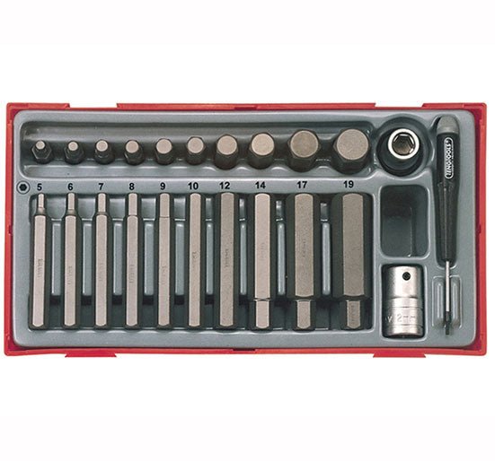 Teng TTHEX23 23 Piece Metric Hex Bit Socket Set - 23 Piece Set - TENTTHEX23 - Teng - Trade Counter Direct