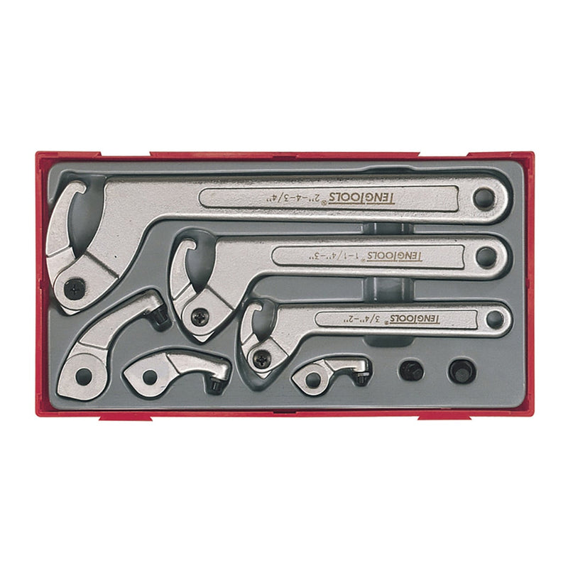 Teng TTHP08 8 Piece Hook & Pin Wrench Set - TENGTTHP08 - Teng Tools - Trade Counter Direct