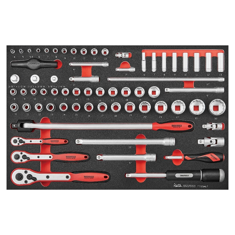 TengTools TCMME741 Ltd Edition 26" Foam Series Stack Tool Kit - 741 Piece - TCMME741 - Teng - Trade Counter Direct