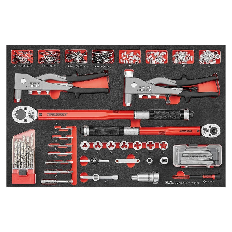 TengTools TCMME741 Ltd Edition 26" Foam Series Stack Tool Kit - 741 Piece - TCMME741 - Teng - Trade Counter Direct