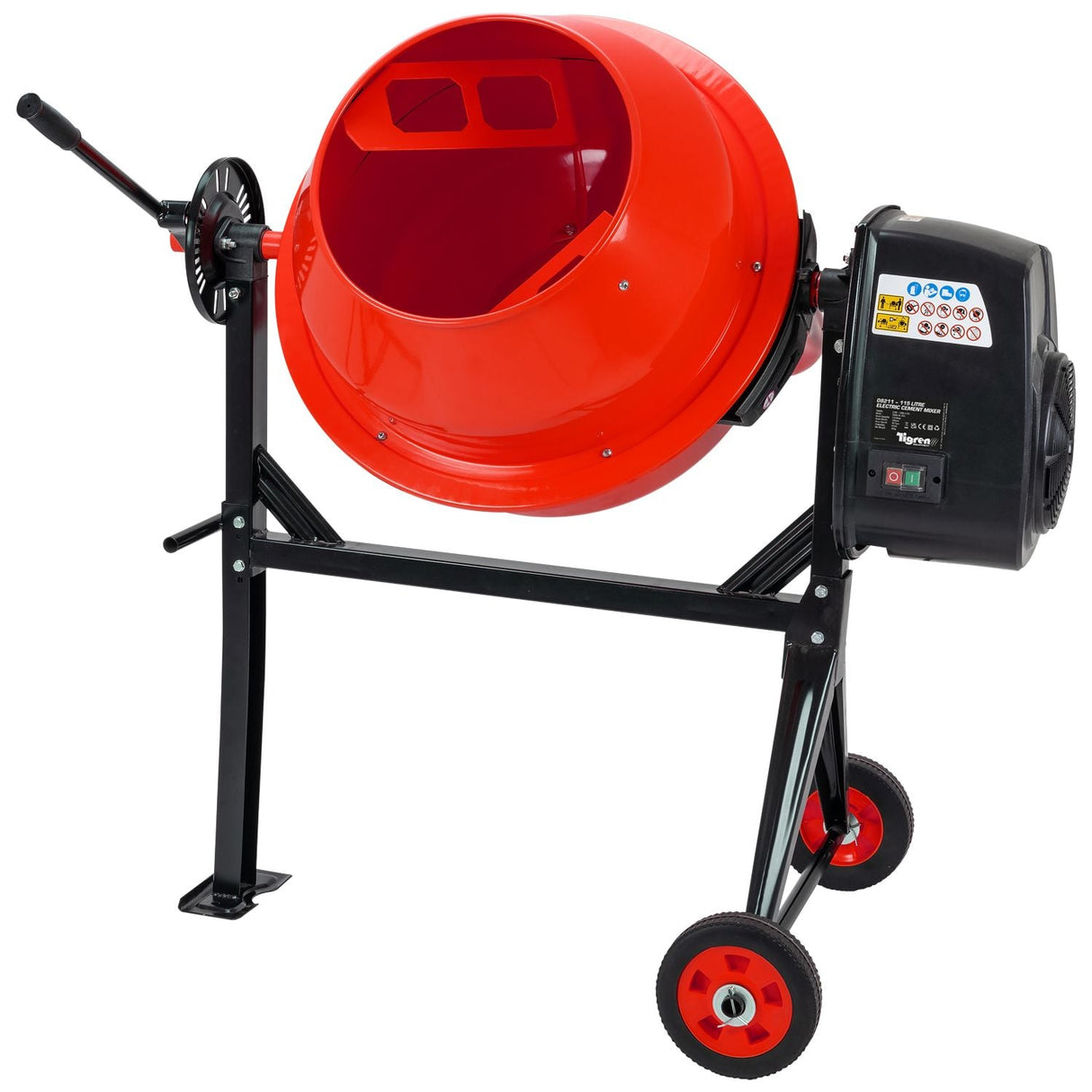 TIGREN 115ltr Electric Cement Mixer - 08211 - SIP-08211 - SIP Tools UK - Trade Counter Direct