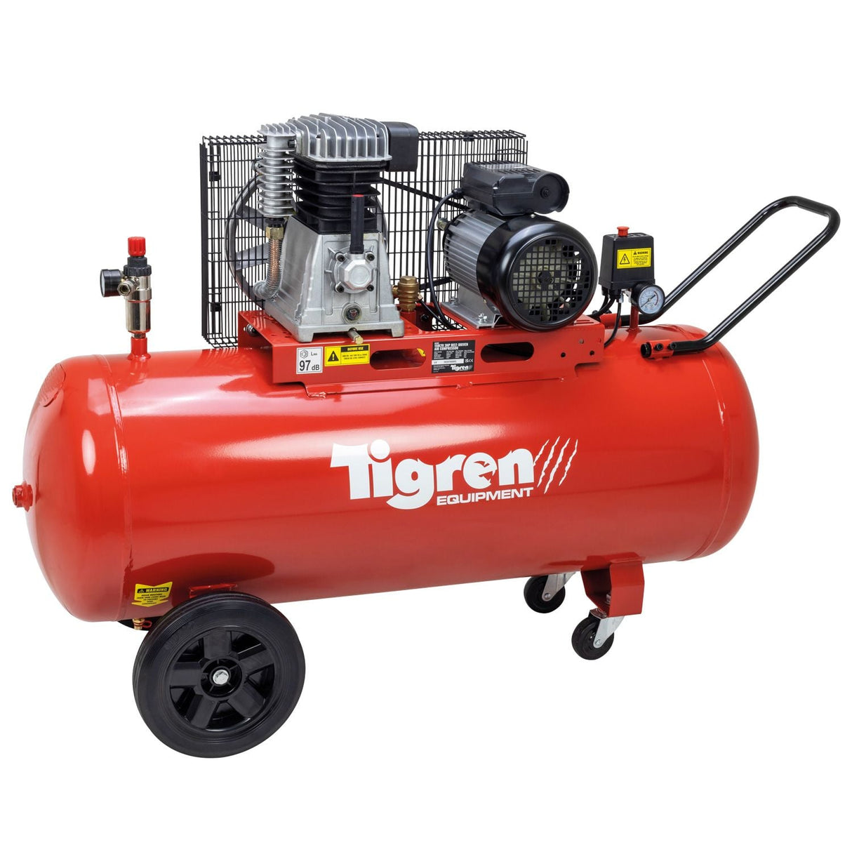 TIGREN 150ltr 3hp Belt - Driven Compressor - 04391 - SIP-04391 - SIP Tools UK - Trade Counter Direct