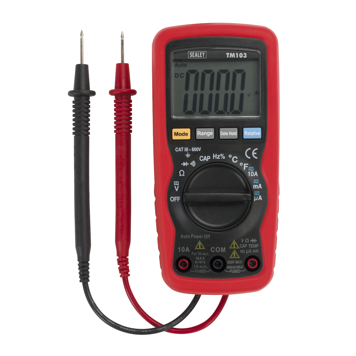 Sealey TM103 Professional Auto-Ranging Digital Multimeter - 11-Function