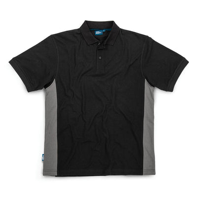 Tough Grit 2 - Tone Polo Black / Charcoal - L - 181286 - TS181286 - Tough Grit - Trade Counter Direct