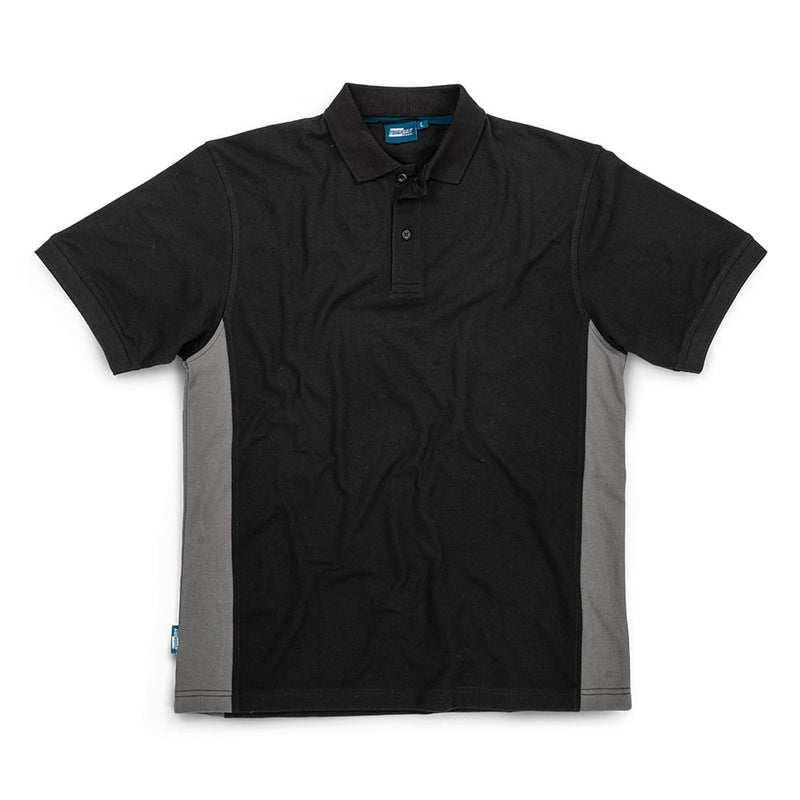Tough Grit 2 - Tone Polo Black / Charcoal - L - 181286 - TS181286 - Tough Grit - Trade Counter Direct