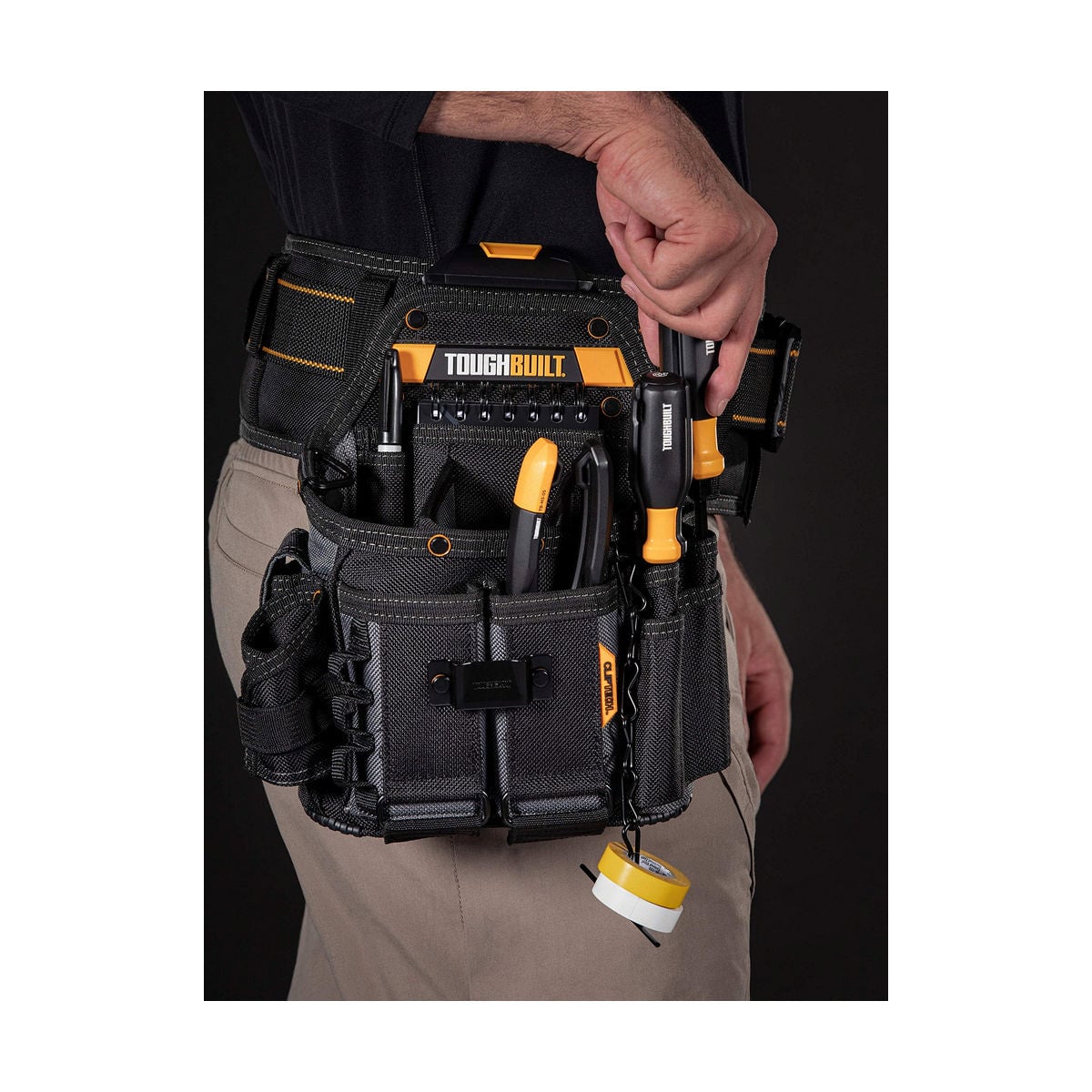 Toughbuilt Journeyman Electricians Pouch With Shoulder Strap; Cliptech System - TB - CT - 114 - TB-CT-114 - Toughbuilt - Trade Counter Direct