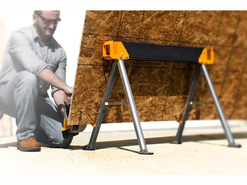 Toughbuilt Saw Horse Twin Pack - Heavy - Duty Jobsite Table - TB - C550 - 2 - TB-C550-2 - Toughbuilt - Trade Counter Direct