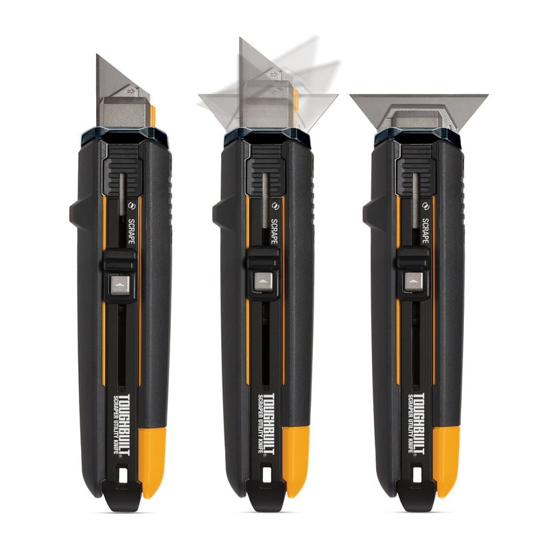 Toughbuilt Scraper Utility Knife 5 Blades Set - TB - H4S5 - 01 - TB-H4S5-01 - Toughbuilt - Trade Counter Direct