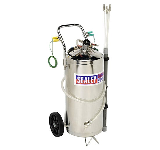 Sealey TP200S Air Operated Fuel Drainer 40ltr Stainless Steel