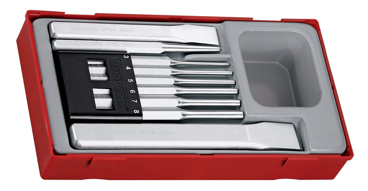 Teng Tools TTPC09 9 Piece Punch & Chisel Set