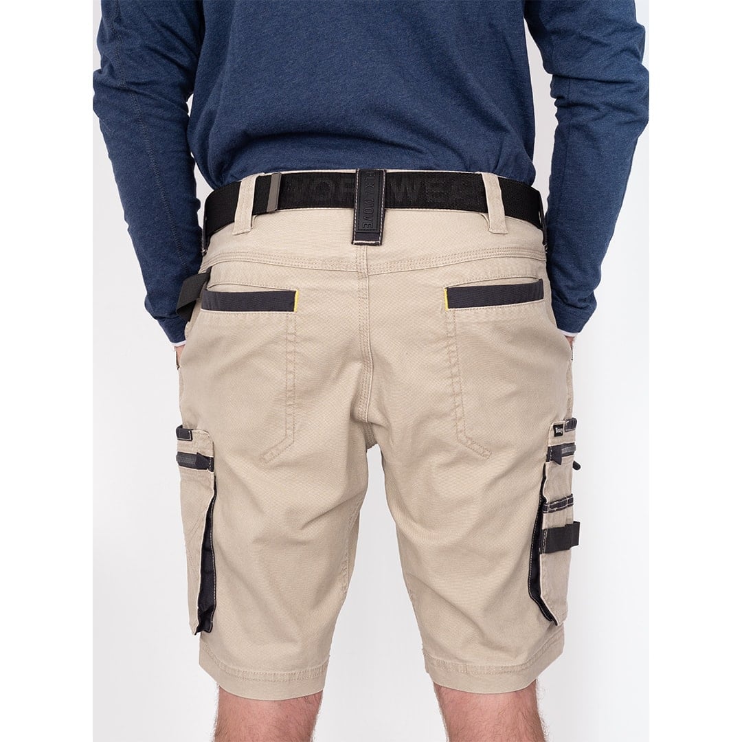 Bisley Workwear Flex & Move Stretch Cargo Shorts - Stone