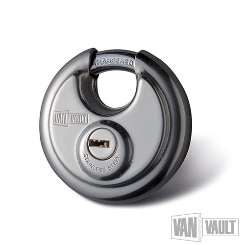 Van Vault Stainless Steel Disc Padlock | S10063 - S10063 - Van Vault - Trade Counter Direct