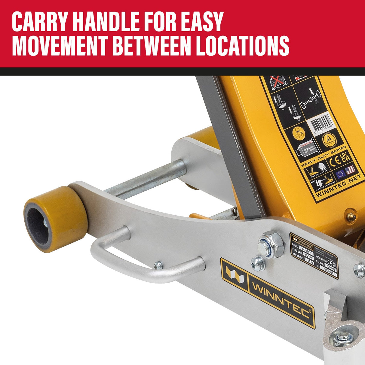 WINNTEC® 2 Ton Aluminium / Steel Turbo Lifter Trolley Jack - SIP-09707 - WINNTEC - Trade Counter Direct