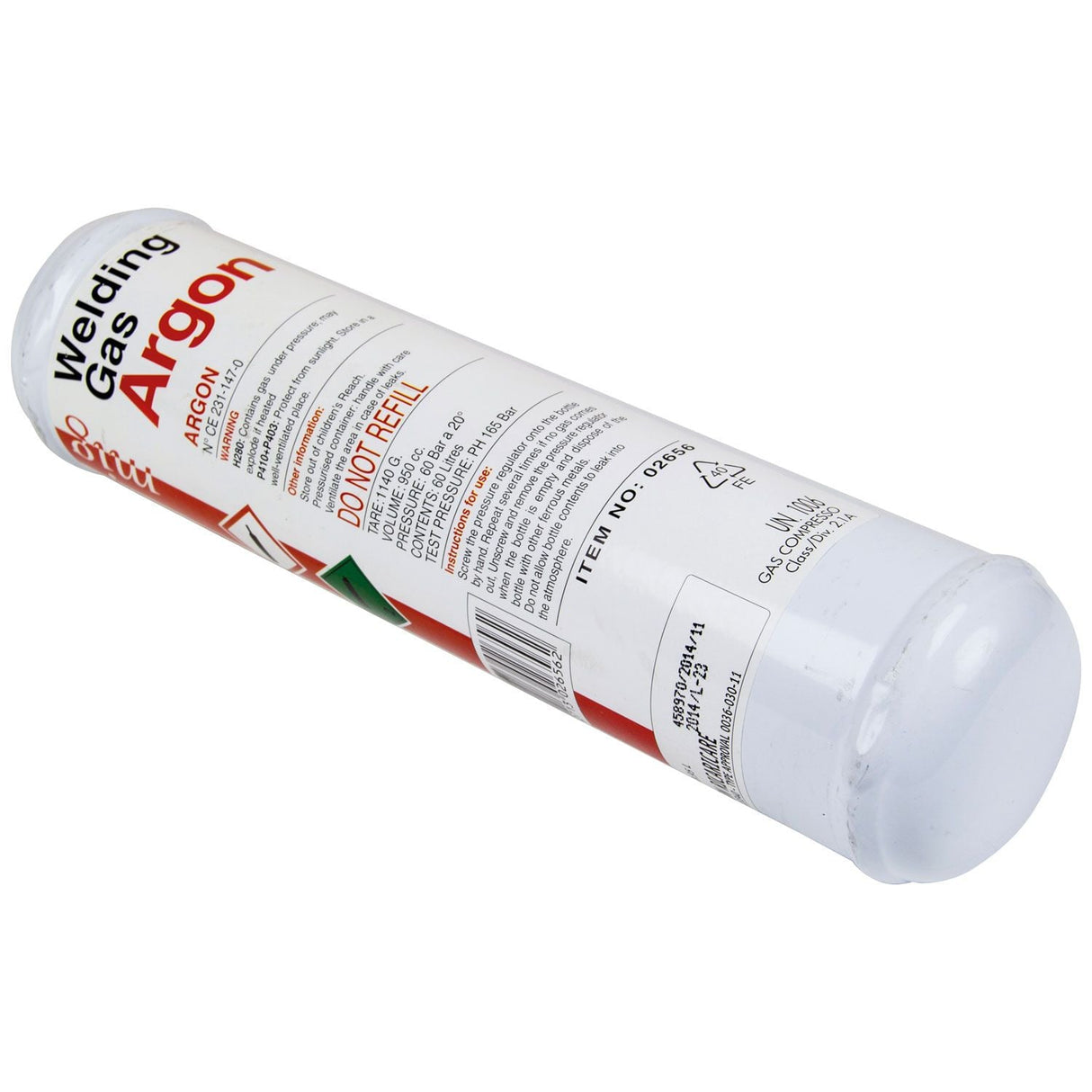 SIP 390g Argon Disposable Gas Bottle - 02656