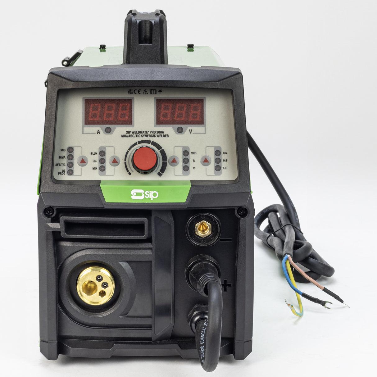 SIP WELDMATE® PRO 200A MIG/ARC/TIG Synergic Inverter Welder with Trolley Package