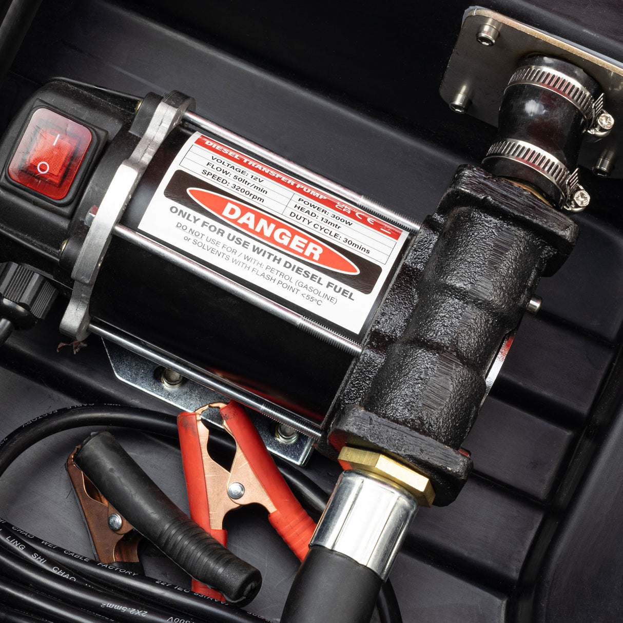 SIP 200ltr Portable Diesel Tank with High-Flow 12v Transfer Pump