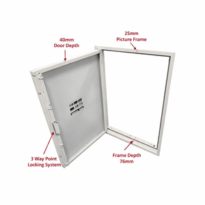 1 Hour Fire Rated Metal Single Riser Door – 25mm Picture Frame – 3 Point Lock - RISERPF1250x500 - Rapid Access - Trade Counter Direct
