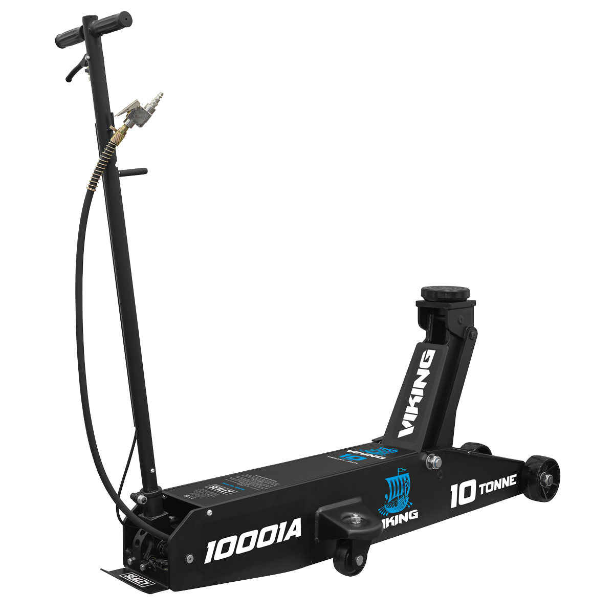 Sealey 10001A Viking Professional Long Reach Air/Manual Operation Trolley Jack with Rocket Lift 10 Tonne - additional view 2