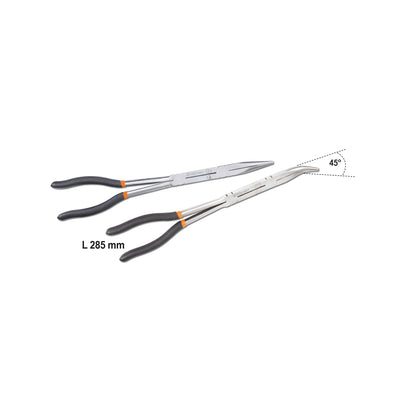 Beta Set of 2 extra-long, knurled double swivel nose pliers - 1009L/DP-S2