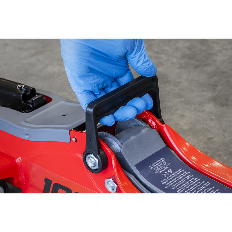 Sealey 1020LE Low Profile Short Chassis Trolley Jack 2 Tonne - Red - additional view 3