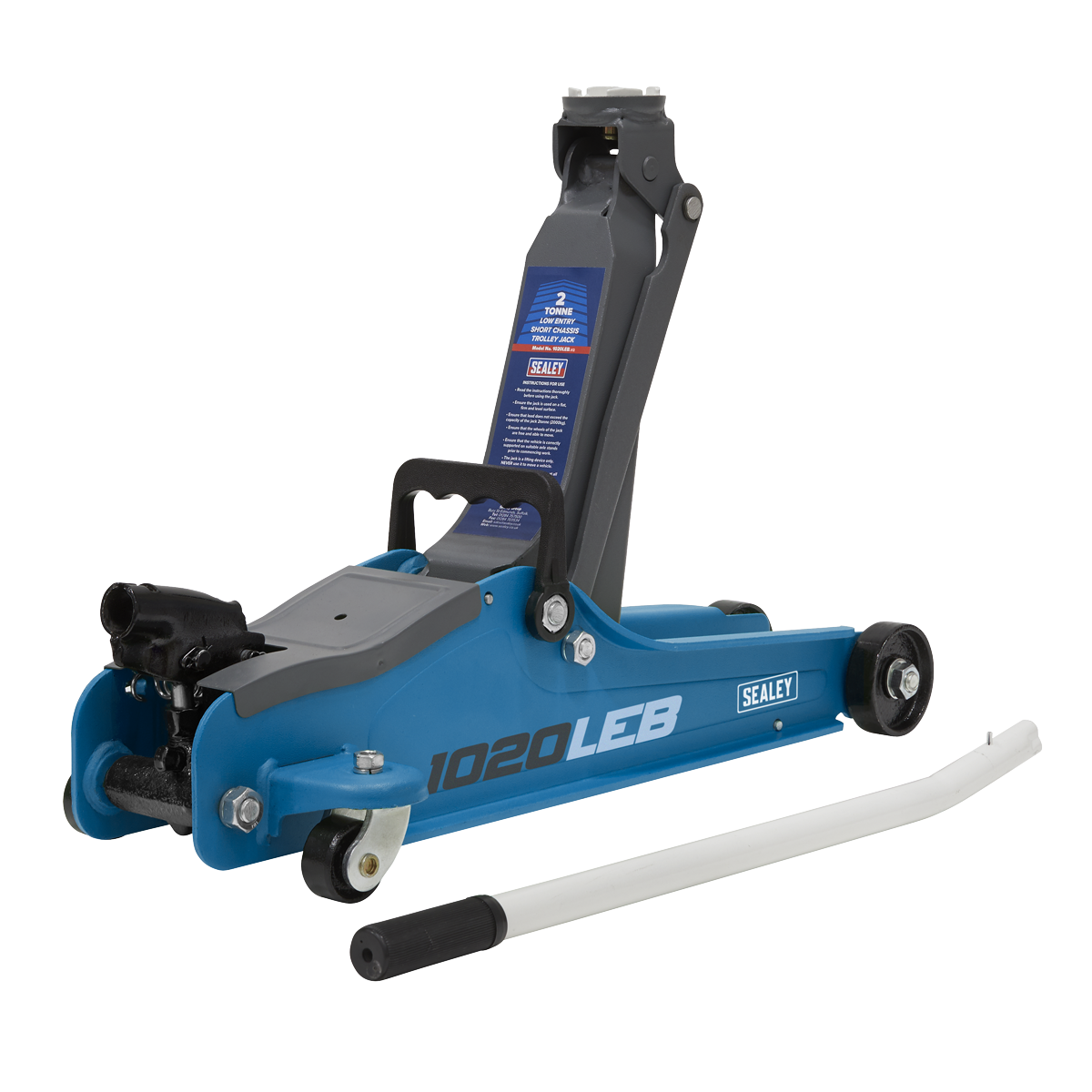 Sealey 1020LEBBAGCOMBO Low Profile Short Chassis Trolley Jack 2 Tonne & Accessories Bag Combo - Blue - additional view 3