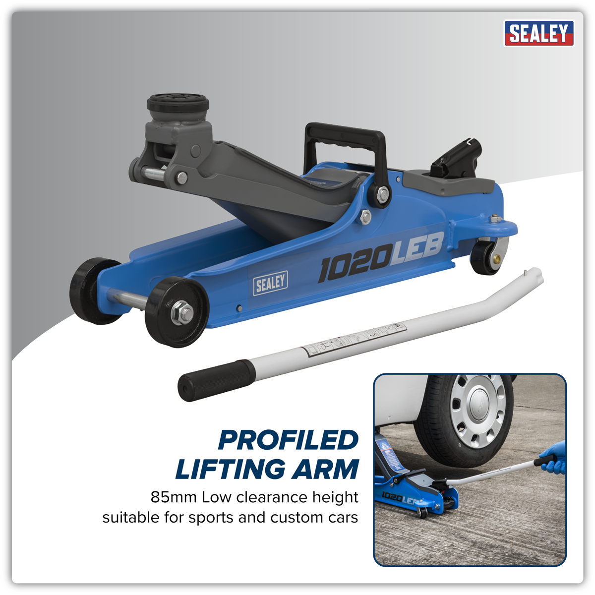 Sealey 1020LEB Low Profile Short Chassis Trolley Jack 2 Tonne - Blue - additional view 11