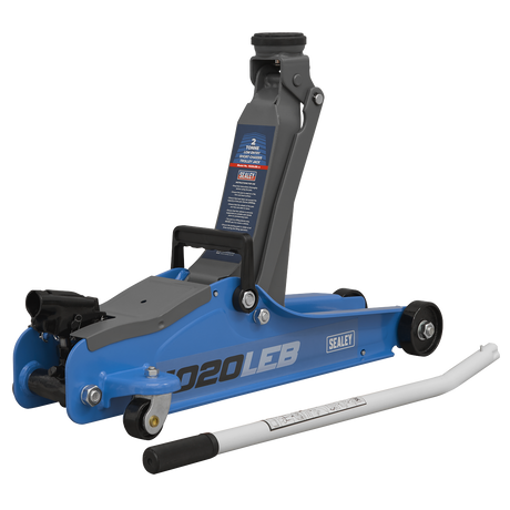 Sealey 1020LEB Low Profile Short Chassis Trolley Jack 2 Tonne - Blue
