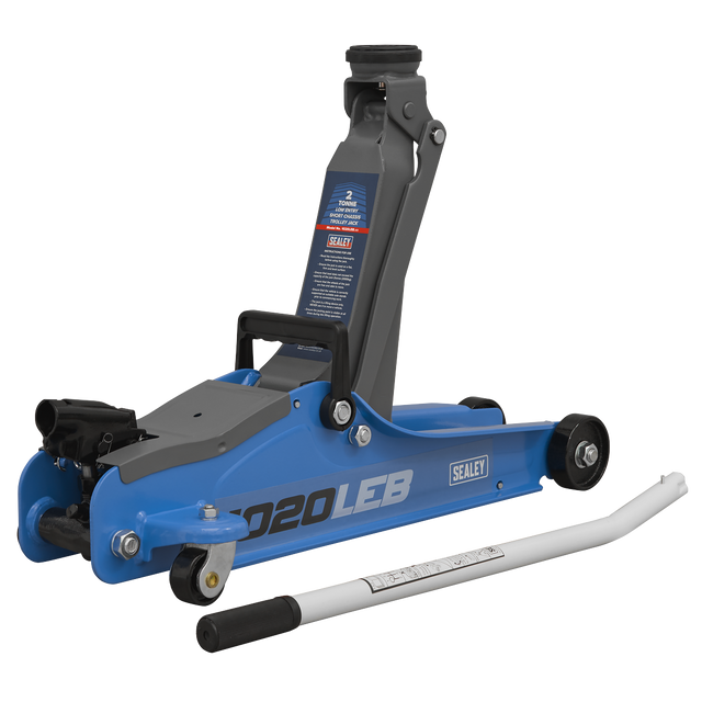 Sealey 1020LEB Low Profile Short Chassis Trolley Jack 2 Tonne - Blue