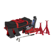 Sealey 1020LEBAGCOMBO Low Entry Short Chassis Trolley Jack & Accessories Bag Combo, 2 Tonne - Red