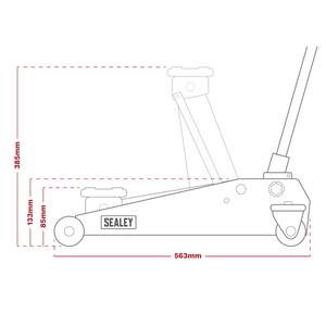 Sealey 1020LEBBAGCOMBO Low Profile Short Chassis Trolley Jack 2 Tonne & Accessories Bag Combo - Blue - additional view 2