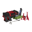 Sealey 1020LEHVBAGCOMBO Low Entry Short Chassis Trolley Jack & Accessories Bag Combo, 2 Tonne - Green