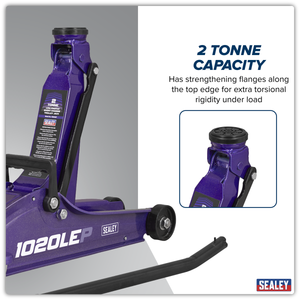 Sealey 1020LEP Low Profile Short Chassis Trolley Jack 2 Tonne - Purple - additional view 7