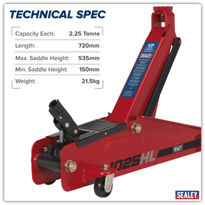 Sealey 1025HL High Lift SUV Trolley Jack with Super Rocket Lift 2.25 Tonne - additional view 8