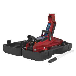 Sealey 1050CXD Short Chassis Trolley Jack with Storage Case 2 Tonne