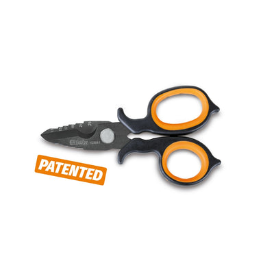Beta Double-Acting Electricians' Scissors With Milling Profile In Dlc-Coated Stainless Steel - 1128BAX