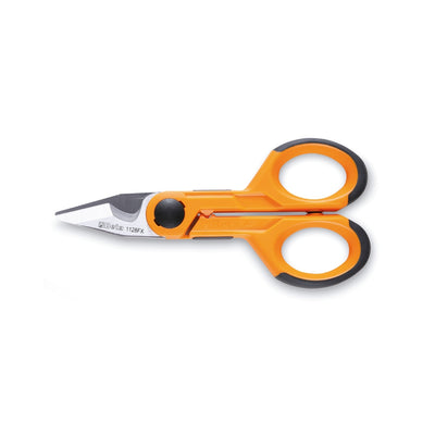 Beta Electrician's Scissors With Straight Stainless Steel Microtooth Blades And Crimping Function - 1128FX
