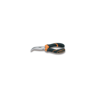 Beta Extra Long Bent Flat Knurled Nose Pliers With Bi-Material Handles - 1164BMK