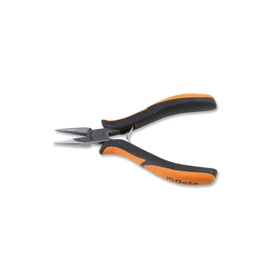 Beta Smooth Half-Round Short Nose Pliers With Bi-Material Handles 140 Mm - 1175BM