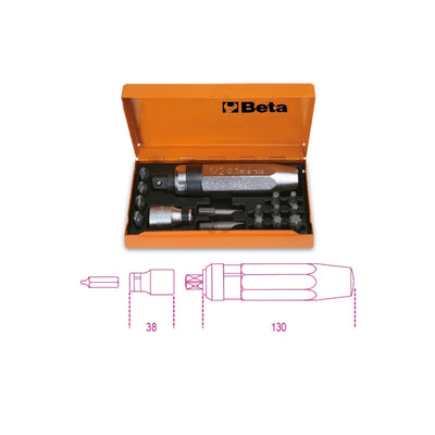 Beta Impact Screwdriver Set With 14 Inserts And Socket Holder - 866LP - 1295/C14