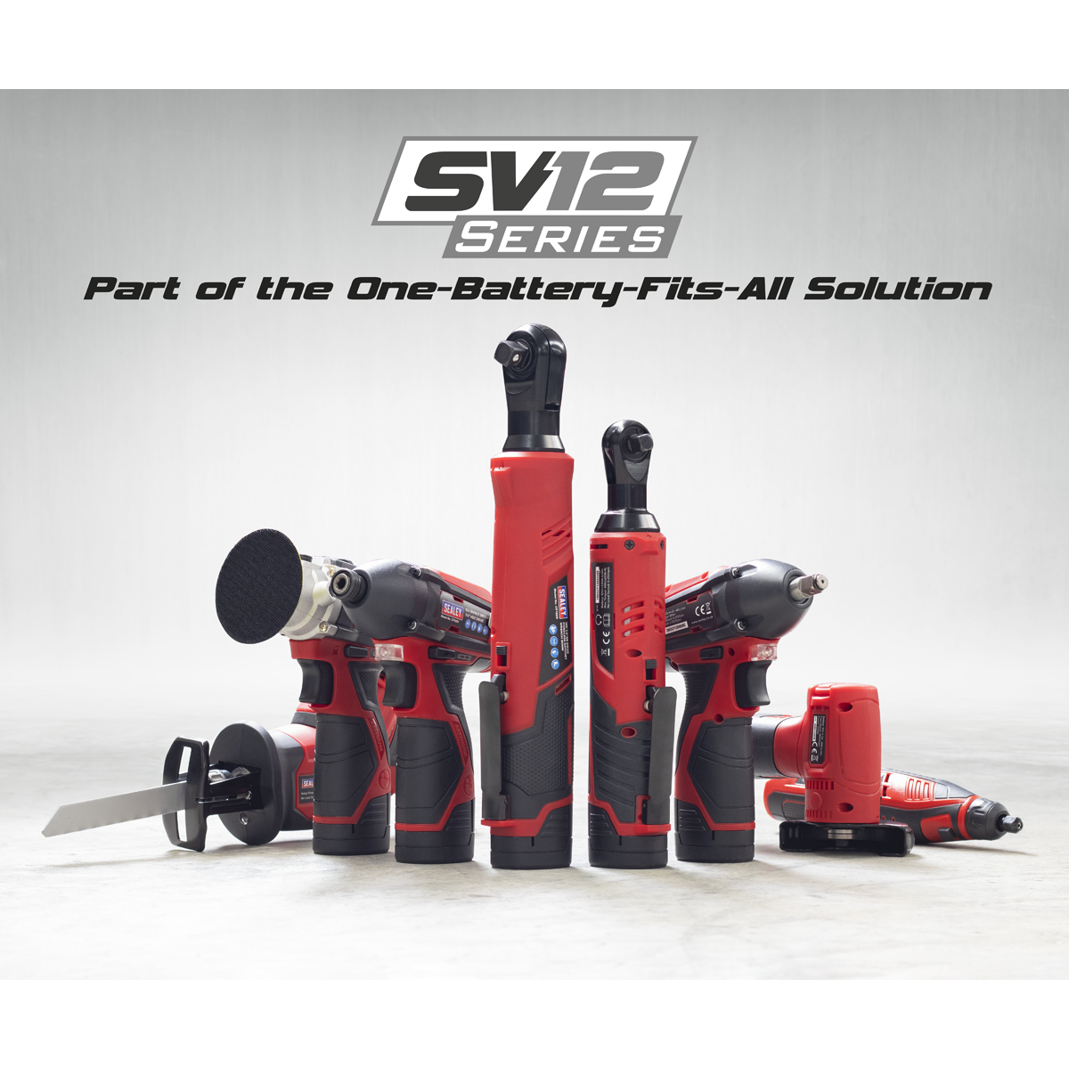 Sealey CP1200COMBO7 3 x SV12 Series Cordless Power Tool Kit 12V - 2 Batteries - additional view 8