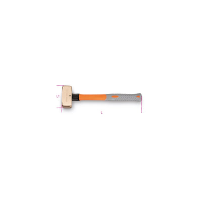 Beta Sparkproof Mason Club Hammer With Fibre Shaft 500 G - 1380BA/PL - 1380BA/PL 500